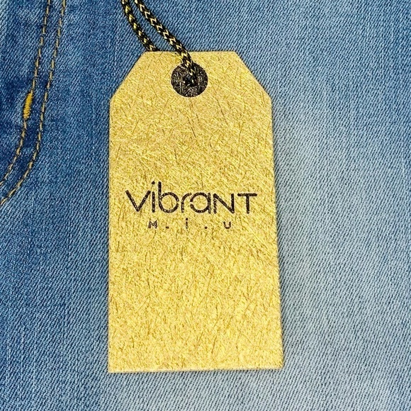 Vibrant M. I. U. Skinny Medium Stone Wash  Jeans  NWT Size 9/28W - Picture 14 of 15